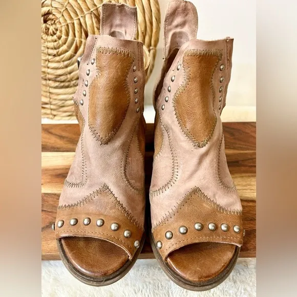 A.S.98 Maudie Patchwork Leather Sandals Size 37  Read Description!