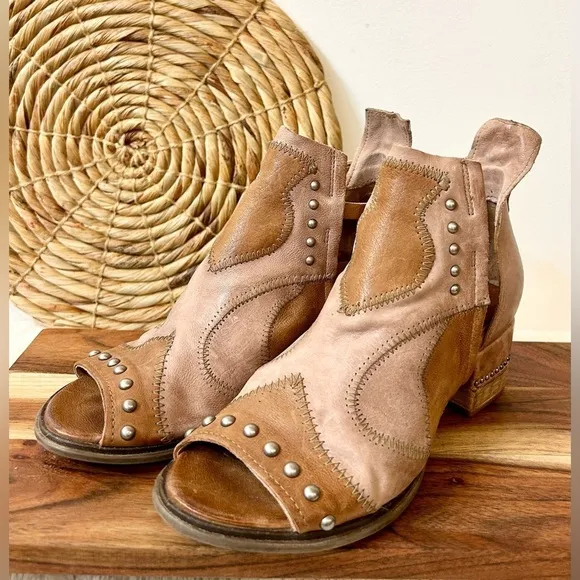 A.S.98 Maudie Patchwork Leather Sandals Size 37  Read Description!