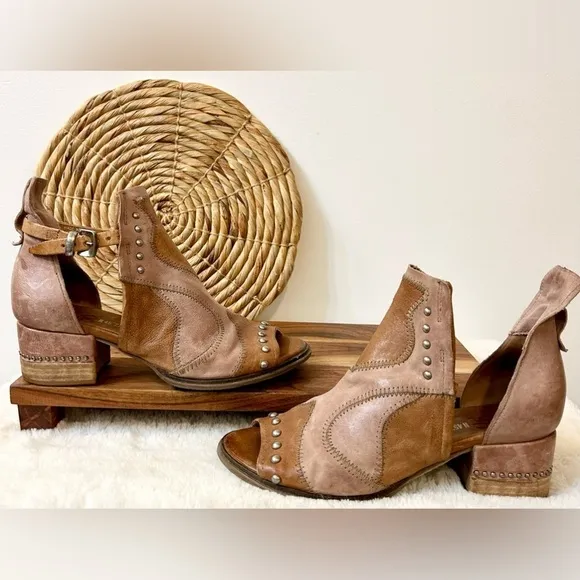 A.S.98 Maudie Patchwork Leather Sandals Size 37  Read Description!