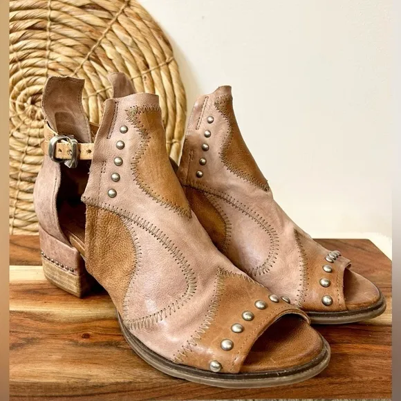 A.S.98 Maudie Patchwork Leather Sandals Size 37  Read Description!