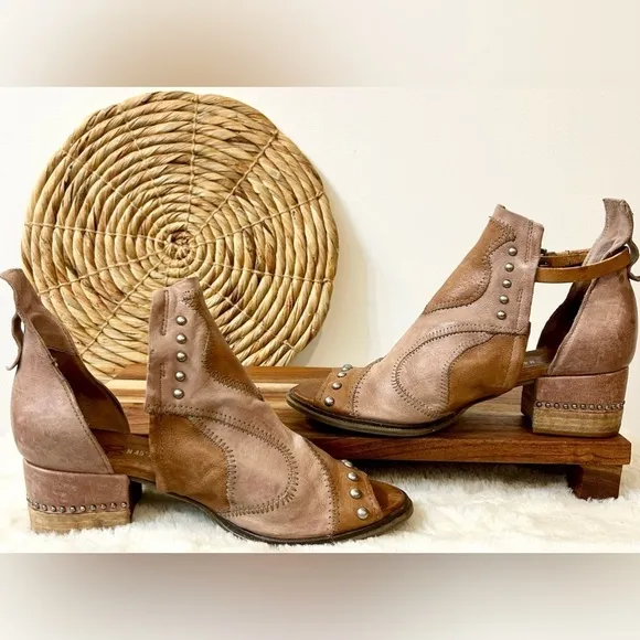 A.S.98 Maudie Patchwork Leather Sandals Size 37  Read Description!