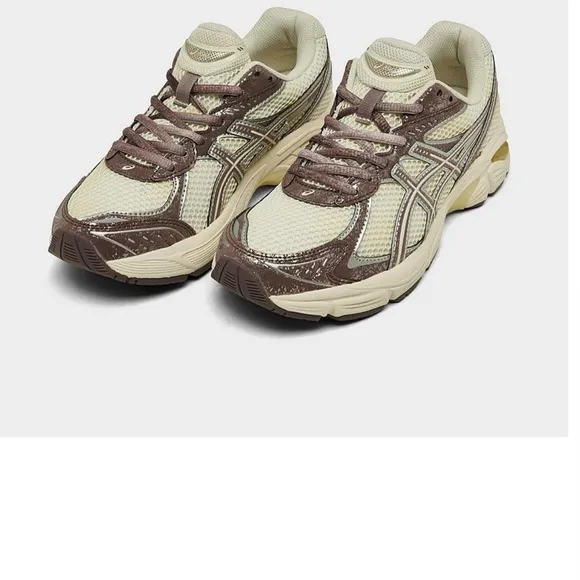 Asics Cream and Brown Sneakers
