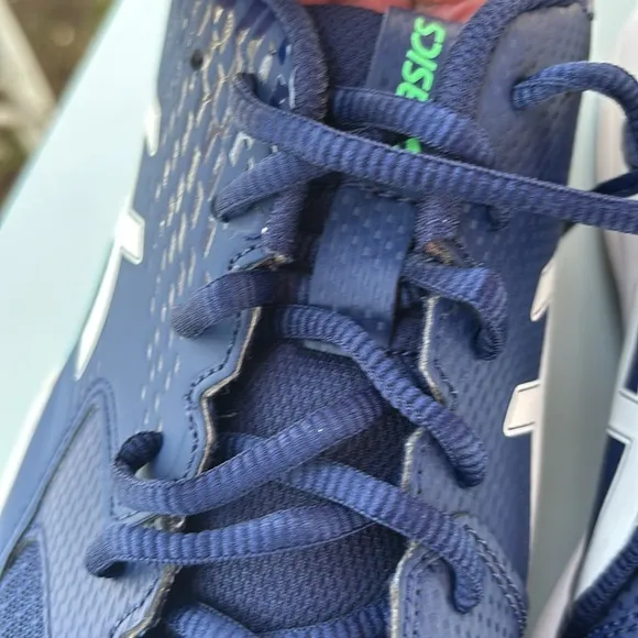 ASICS Navy and Green Sneakers