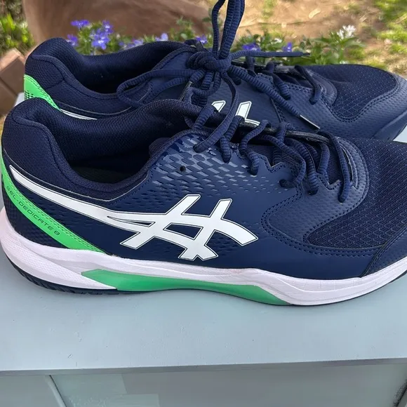 ASICS Navy and Green Sneakers