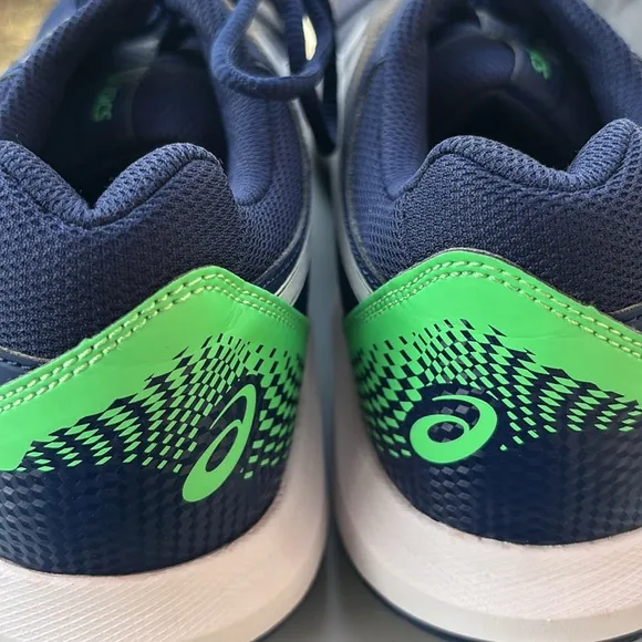 ASICS Navy and Green Sneakers
