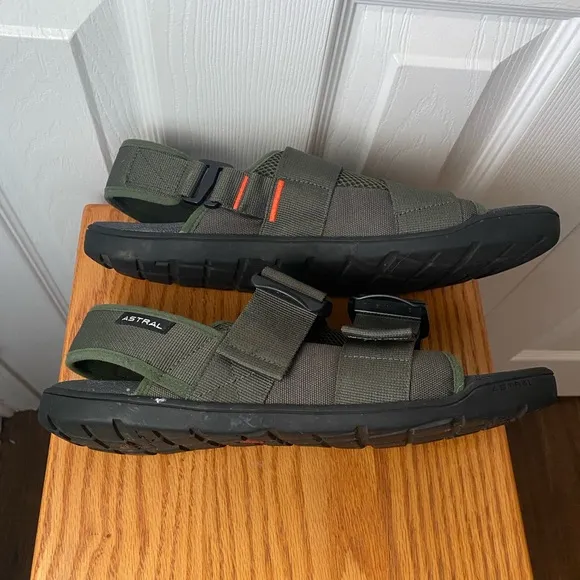 Astral Dark Green PDF Water Hiking Sandals SZ 12