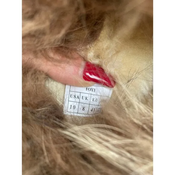 AUSTRALIA LUXE COLLECTIVE Foxy tall real raccoon fur shearling pull on boots