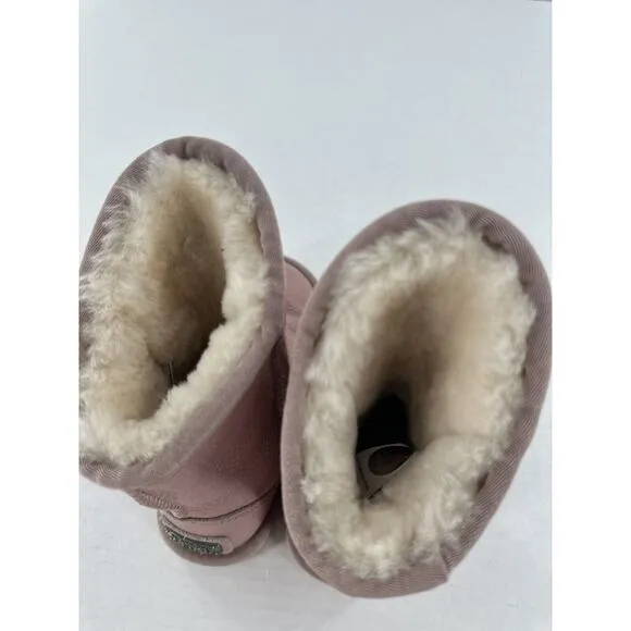 Australia Luxe Collective Girls Boots Size 10 US Pink Leather Shearling Cosy