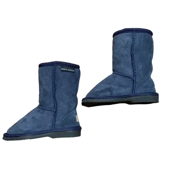 AUSTRALIAN Made UGG Boots 7-8 Unisex Toddler Boot NEW Blue Shearling Australia