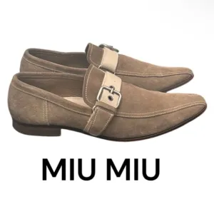 Authentic Miu Miu luxury designer signature modern loafers men’s sz 6.5