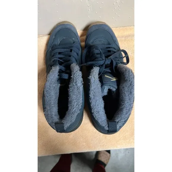 Azooken Blue Winter Trekking Snow Hiking Sport Faux Fur Boots Mens sz45