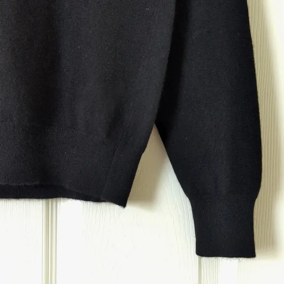 B. Altman &amp; Co. 70's Vintage Deadstock Pure Cashmere Turtleneck Sweater Black S