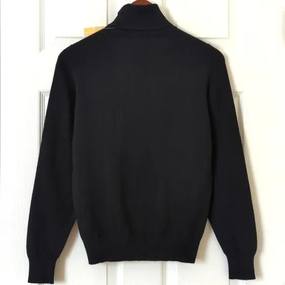 B. Altman &amp; Co. 70's Vintage Deadstock Pure Cashmere Turtleneck Sweater Black S