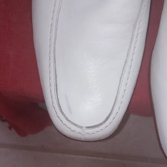Bally White Loafers Slip-Ons with Smooth Leather Design
