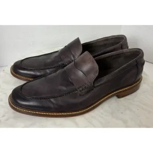 Banana Republic Men's Penny Loafers Leather  10.5 Brown Purple Classic Career