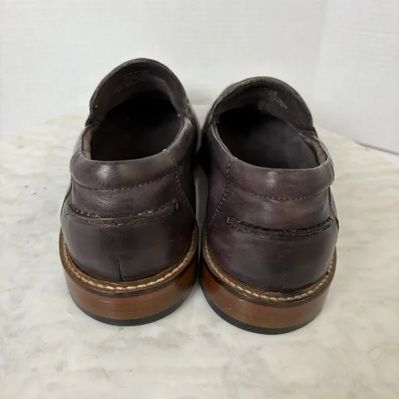 Banana Republic Men's Penny Loafers Leather  10.5 Brown Purple Classic Career