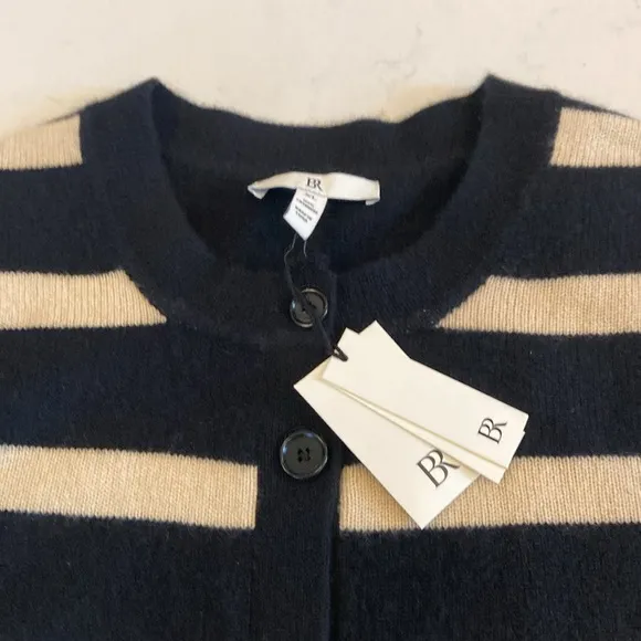 Banana Republic SET Square Neck Sweater Tank   Relaxed Cashmere Cardigan Striped