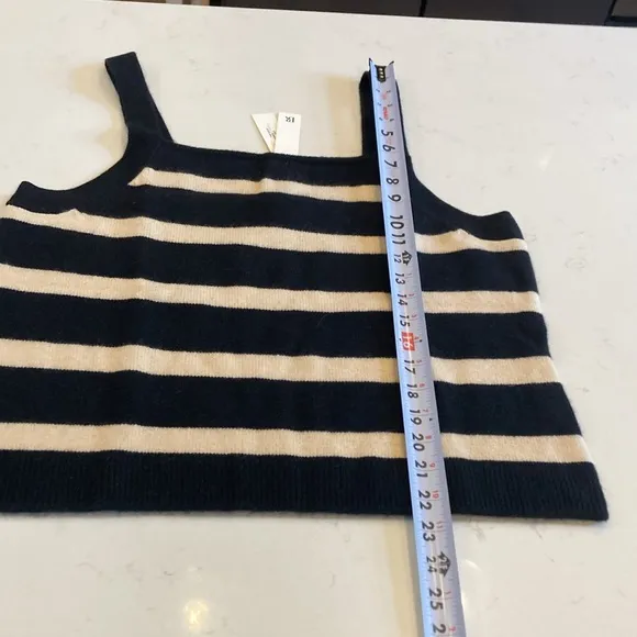 Banana Republic SET Square Neck Sweater Tank   Relaxed Cashmere Cardigan Striped