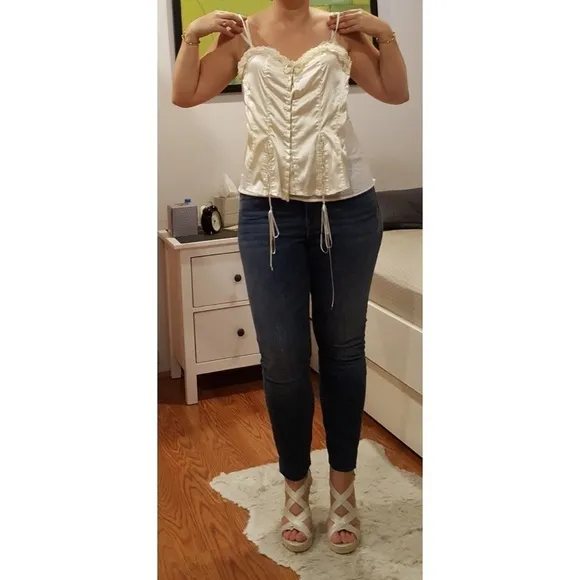 💕BANANA REPUBLIC💕 Shiny Canvas Wedge Sandals
