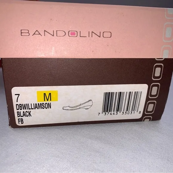 Bandolino Matte Black Fabric Square Pointe Shoe Style Low Heel Ballet Flats Sz 7