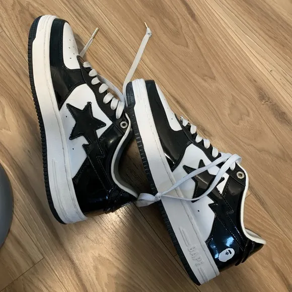 Bape Black and White Sneakers