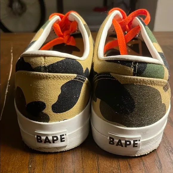 Bape Sneakers with Orange Laces