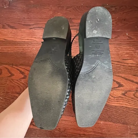 Bared Footwear Junco Black Woven Slingback Flats worn once!
