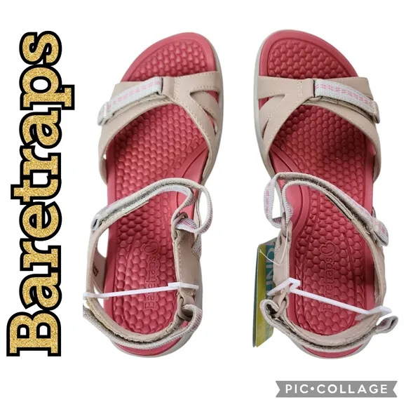 BARETRAPS Wolfe Sandals Comfort Support Sporty Slip On Grip Soles NIB Size 8 M