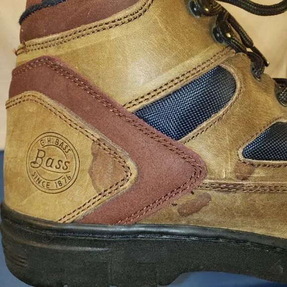 BASS Men's Lace-up Hiking Boots, Size 10.5, Brown