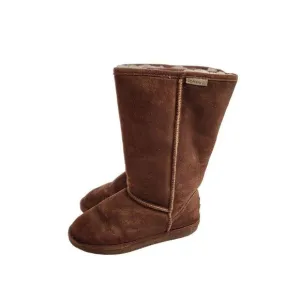 Bearpaw Women's Size 8 Tall Chestnut Shearling Boots