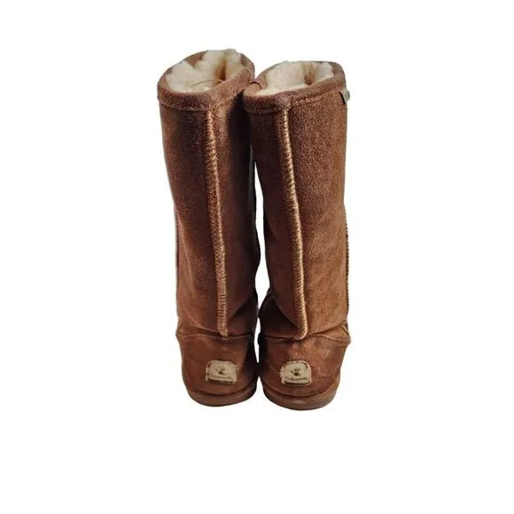 Bearpaw Women's Size 8 Tall Chestnut Shearling Boots
