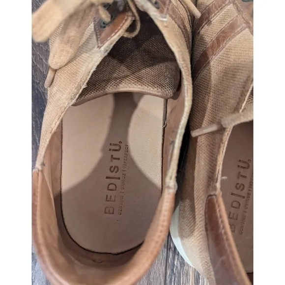 Bed Stu Lighthouse Tan Leather Retro Sneakers Size 11.5