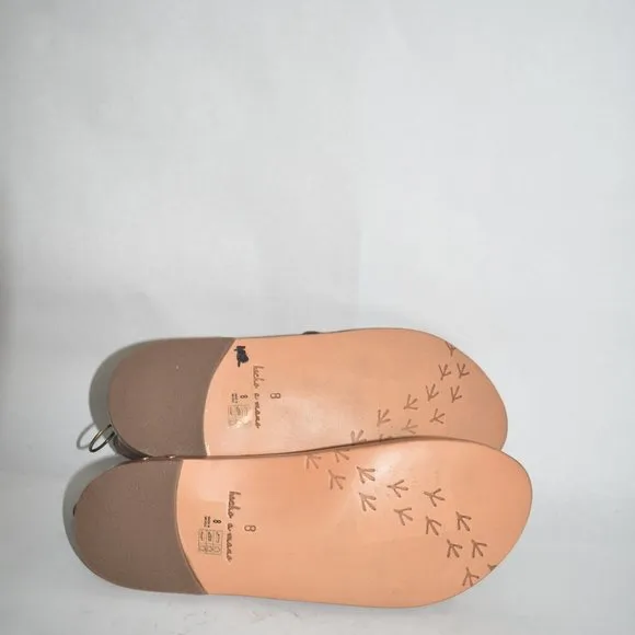 BEEK TURACO FULL COVERAGE SANDALS BROWN LEATHER GLADIATOR 8 (D3)