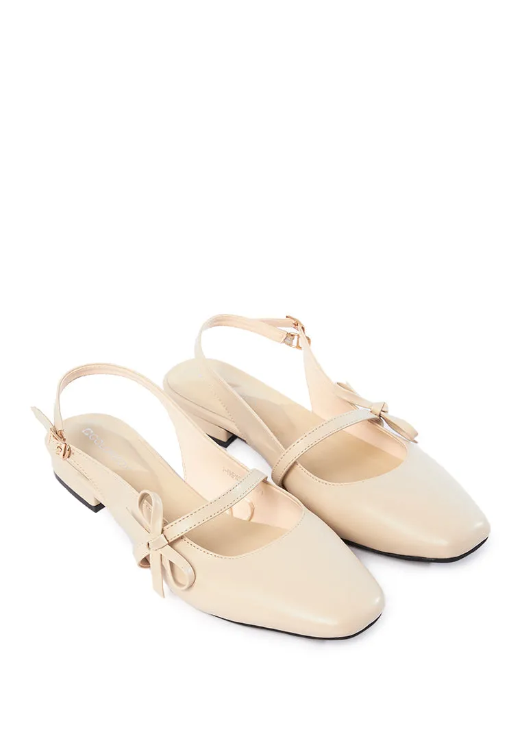 Beige Slingback Shoes