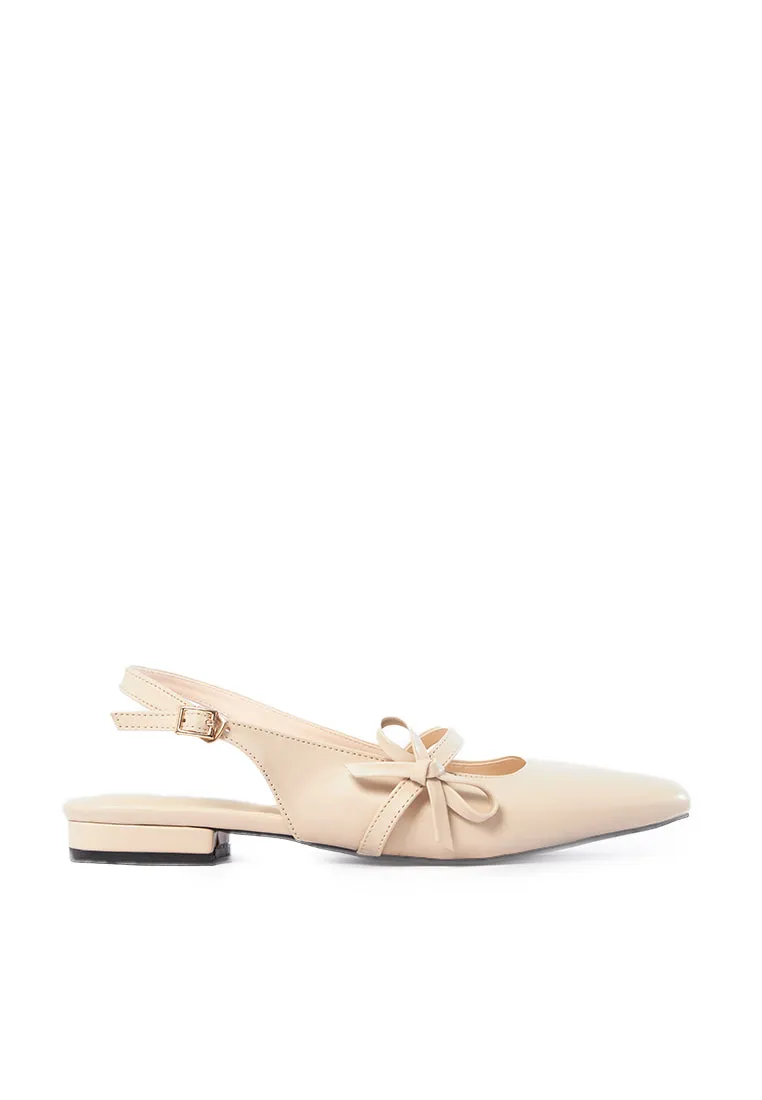 Beige Slingback Shoes
