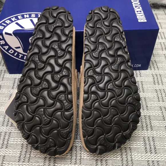 BEST NWT | Women's Latte Cream Suede Birkenstock Boston Shoes - Narrow Fit
