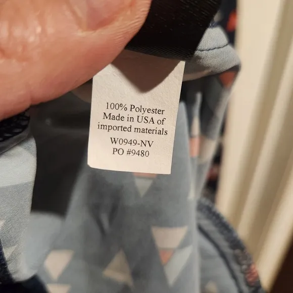 Betabrand 2X Blue Geometric Sneaker Cinched Waist Casual Dress