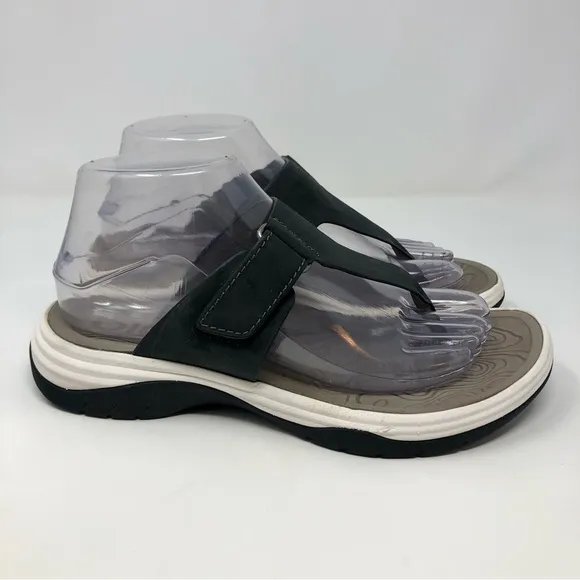 BIONICA Niklas Lightweight Flexible Waterproof Black Leather Casual Sandals