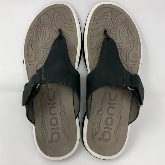 BIONICA Niklas Lightweight Flexible Waterproof Black Leather Casual Sandals