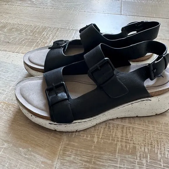 BIONICA | Womens Black Olin Leather Comfort Slingback Sandals NEW Size 11 Shoes