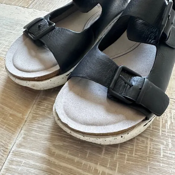 BIONICA | Womens Black Olin Leather Comfort Slingback Sandals NEW Size 11 Shoes