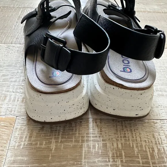 BIONICA | Womens Black Olin Leather Comfort Slingback Sandals NEW Size 11 Shoes
