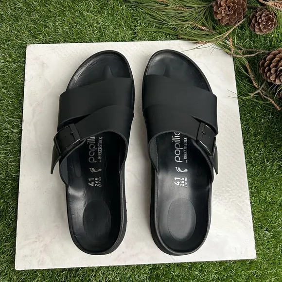 BIRKENSTOCK Almina /womenLeather - Black  size 41US  10-10.5 gently used