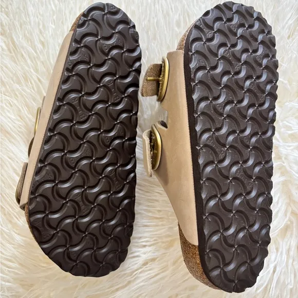 Birkenstock Arizona Big BuckleNubuck Leather - Sandcastle