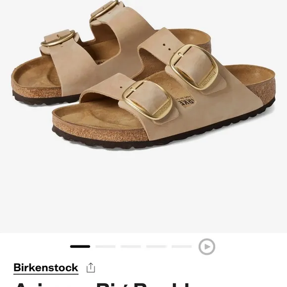 Birkenstock Arizona Big BuckleNubuck Leather - Sandcastle