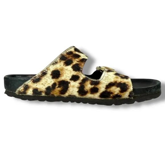 Birkenstock Arizona Leopard Print Double Buckle Strap Sandals,EU 38 (US 7 / 7.5)
