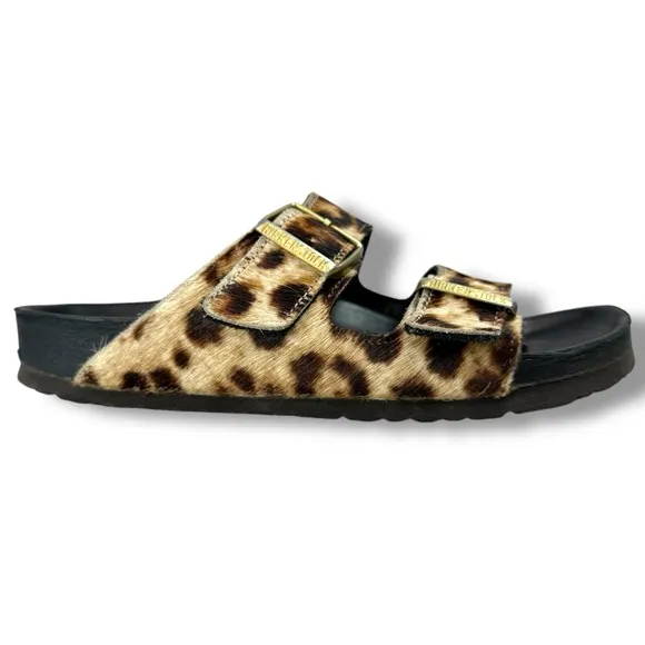 Birkenstock Arizona Leopard Print Double Buckle Strap Sandals,EU 38 (US 7 / 7.5)