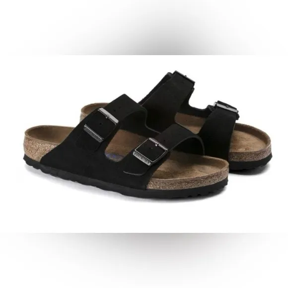 Birkenstock Arizona Soft Footbed Sandals Black39 250 L8 M6 Made in Germany NWOB