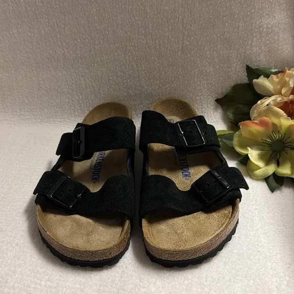 Birkenstock Arizona Soft Footbed Sandals Black39 250 L8 M6 Made in Germany NWOB