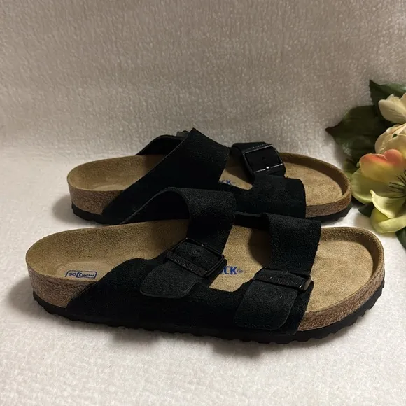 Birkenstock Arizona Soft Footbed Sandals Black39 250 L8 M6 Made in Germany NWOB